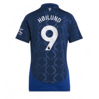 Camisa de Futebol Manchester United Rasmus Hojlund #9 Equipamento Secundário Mulheres 2024-25 Manga Curta